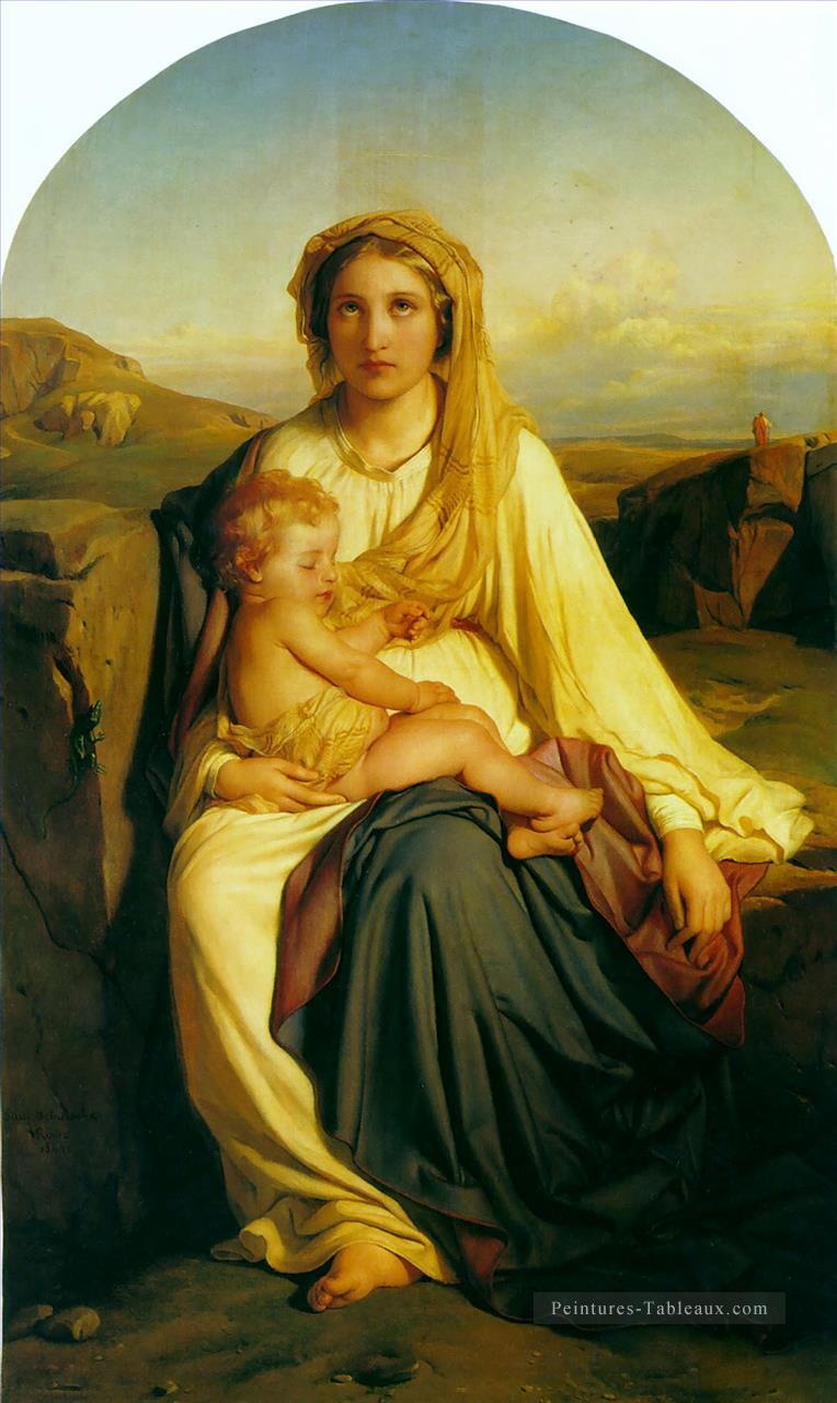 histoire vierge et enfant 1844 Hippolyte Delaroche Peintures à l'huile